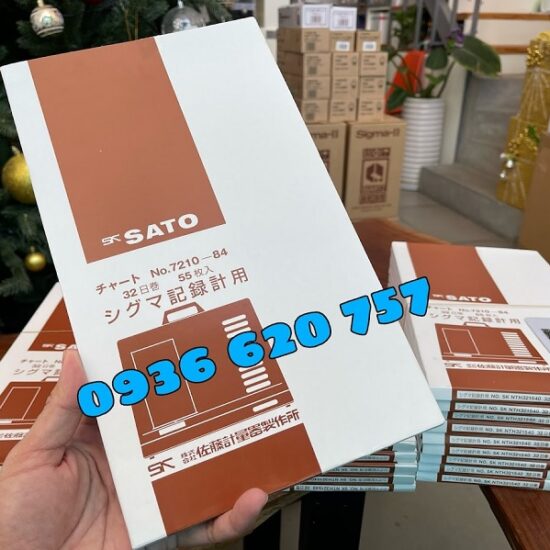 Giấy ghi cho nhiệt ẩm kế tự ghi 32 ngày Sato 7210-84