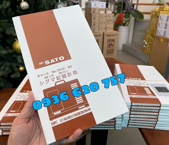 Giấy ghi cho nhiệt ẩm kế tự ghi 32 ngày Sato 7210-84